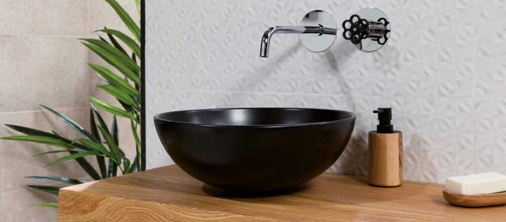 Escobilla de Baño de Color y Textura Negro Mate | Baño | Andrea House